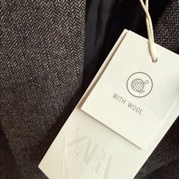 ❌ZARA wool blend herringbone blazer - Picture 8 of 9